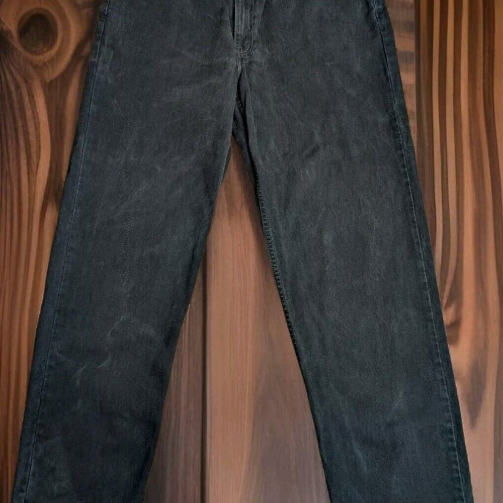 Vintage Levis 550 Jeans Mens 36x33 Black Denim Relaxed Fit Tapered Leg 2001 Y2K